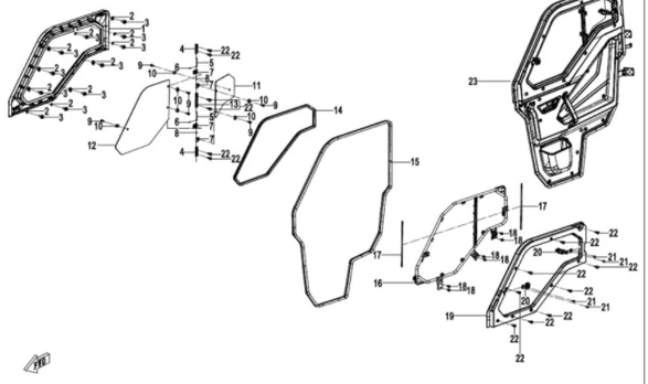 5HY0-371007 GLASS RETAINER PLATE