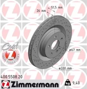 Stabdžių diskas ZIMMERMANN 400.5508.20 kaina