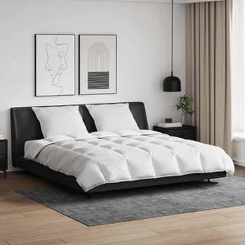 Antklodė 3 pcs Balta 240 x 200 cm Pūkai