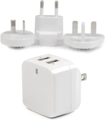 Startech dviejų prievadų Usb sieninis įkroviklis - baltas
