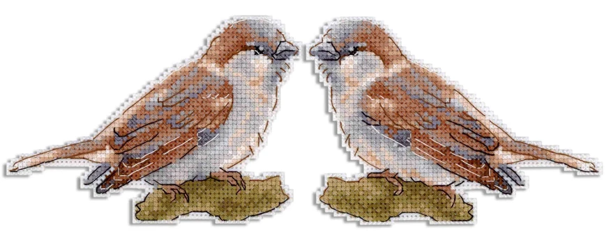 Cross stitch kit "Sweet little sparrow" SR-947