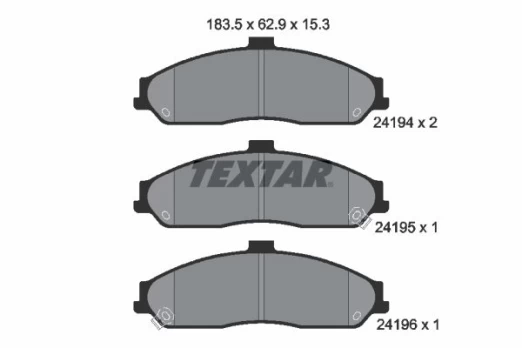 TEXTAR 2419401 Brake pad set