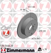 Stabdžių diskas ZIMMERMANN 530.2466.20 kaina