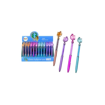 Lean Toys Ballpoint Pen With Star Diamonds Mėlyna Refill 0.7mm Mix