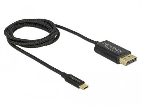 Kabelis USB Delock USB-C - DisplayPort 1 m Juodas (83709)
