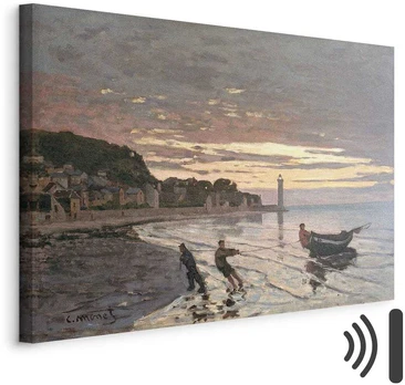 Artgeist Paveikslas - Claude Monet – Hauling a Boat Ashore, Honfleur