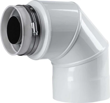 SpiroFlex 60/100-80/125 baltas VK adapteris
