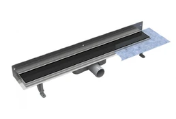 Dušo latakas Besco Virgo Next Black, 90 cm kaina