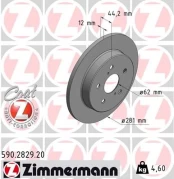 Stabdžių diskas ZIMMERMANN 590.2829.20 kaina