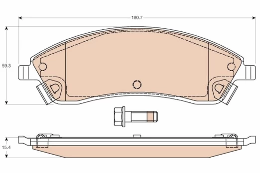 TRW GDB4451 Brake pad set