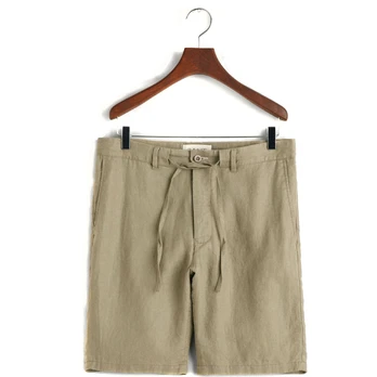 Šortai vyrams, Ruda, RELAXED LINEN DS SHORTS