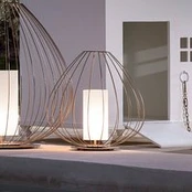 "Karman Cell" - stalinė lempa "Cage", 62 cm, bronza