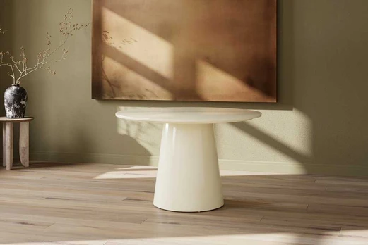 Venture Design Valgomojo stalas Lanzo 120 cm, smėlio spalvos MDF