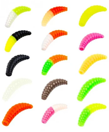 Masalas upėtakiui Akara Trout Time Maggot 4cm - Cheese