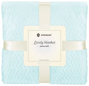 Pledas Springos Lovely Blankets Extra Soft, šviesiai mėlynas, 200 cm x 220 cm