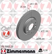Stabdžių diskas ZIMMERMANN 370.3083.20 kaina