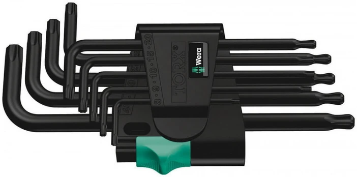 L-raktų kompletas 967 PKL/9 TORX®, Wera