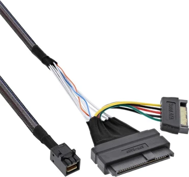 „InLine® U.2“ jungiamasis kabelis, SSD su U.2 (SFF-8639) į SFF-8643 + maitinimas, 0,75 m