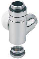 Angle valve CORNER COMBI 1/2`. baltas