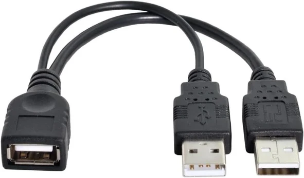 Usb 2.0 Y tipo prailgintuvas su papildomu maitinimo prievadu