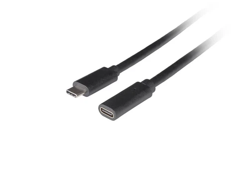 Lanberg USB-C M/F 3.1 prailginimo laidas 0,5 m juodas