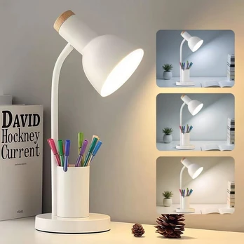 LED stalinė lempa su rašiklio laikikliu