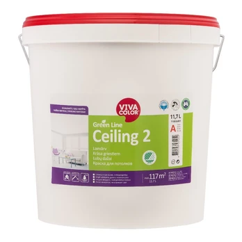 Dažai Vivacolor Green Line Ceiling, balta, 11.7 l