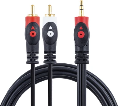 Cable Libox Jack 3.5mm - RCA (Cinch) x2 3m black (LB0023)