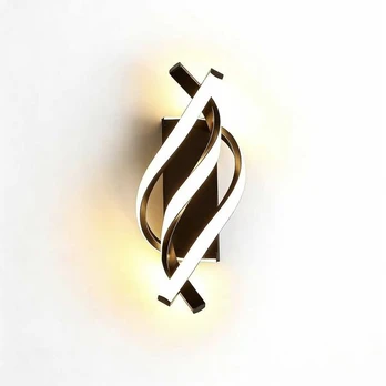 LED sieninė lempa, 22W, 3000K, juoda