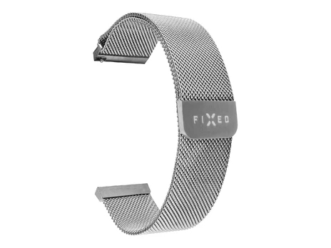 Fixed | Mesh Strap with Quick Release 20mm for Smartwatch | Silver