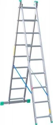 Drabex kopėčios aliumininės 2-ELEMENTOWA 421CM 9+9 pakopos