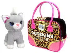 CUTEKINS pliušinis žaislas Katytė su nešiojimo krepšiu, 35044 kaina