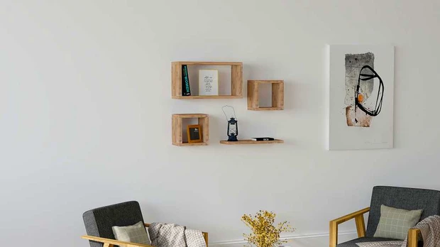Kalune Design Sienine lentyna Babi - Sapphire Oak