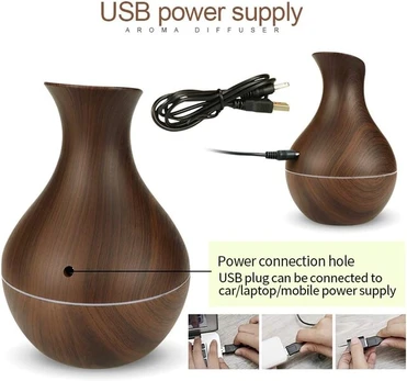 Ultragarsinis drėkintuvas, 130 ml, Wood Grain