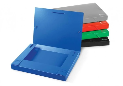 Folder-case with rubbers Forpus, A4 / 30 mm, plastic, green