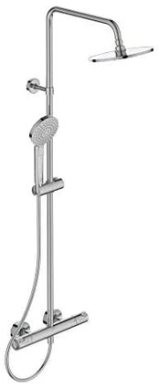 Ceratherm T50 thermostatic shower system with Evo Round hand shower chrome