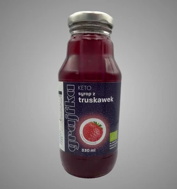 Ekologiškas KETO Trintų Braškių Sirupas (330 ml) – Grajfka