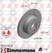 Stabdžių diskas ZIMMERMANN 150.3450.20 kaina