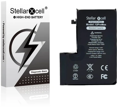 Akumuliatorius StellarXcell Diagnostic Apple iPhone 12 Pro Max 3687mAh (Standart Capacity + HQ Copy BMS)