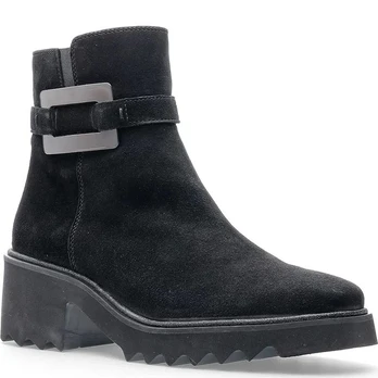 Pašiltinti aulinukai moterims, Juoda, Paris booties