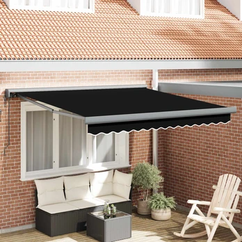 Automatinė įtraukiama markizė juoda 350x250 cm