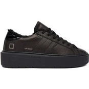 Laisvalaikio batai D.A.T.E. Hill Low Fur Platform W431-HPF-MN Juoda