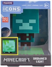 Šviestuvas Paladone Minecraft Drowned Zombie Icon, žalia kaina