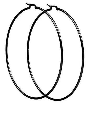 Troli Luxury juodas earrings circles