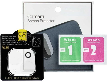 Oem 5D Full Glue Camera Tempered Glass - for iPhone 15 Pro Max Transparent