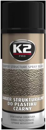 Dažai K2 BUMPER, 400 ml, struktūriniai, juodi