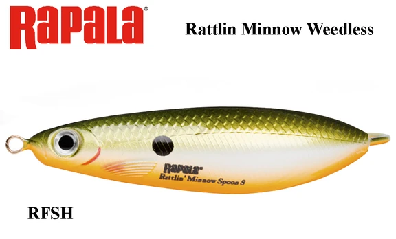 Rapala Rattlin Minnow Weedless Spoon 8 cm, 16 g RFSH 16 g