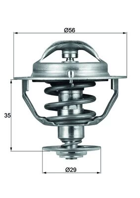 Termostatas, aušinimo skystis MAHLE TX7382D