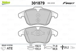Stabdžių trinkelių rinkinys, diskinis stabdys VALEO 301879 kaina