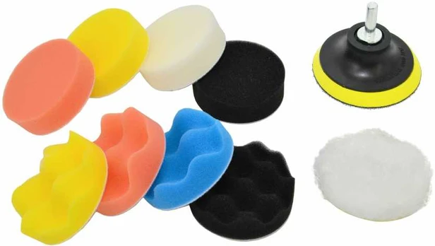 AW-Tools AWTOOLS POLIRAVIMO KEMPINĖLĖS RINKINYS GRĘŽTUVUI 80mm /11vnt.